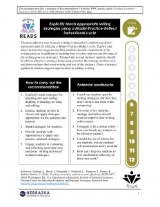 Model-Practice-Reflect Instructional Cycle