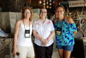 Lisa Maupin and Sasha Van Zandt with Catherine Daniélou, President of AATF (American Association of Teachers of French) 