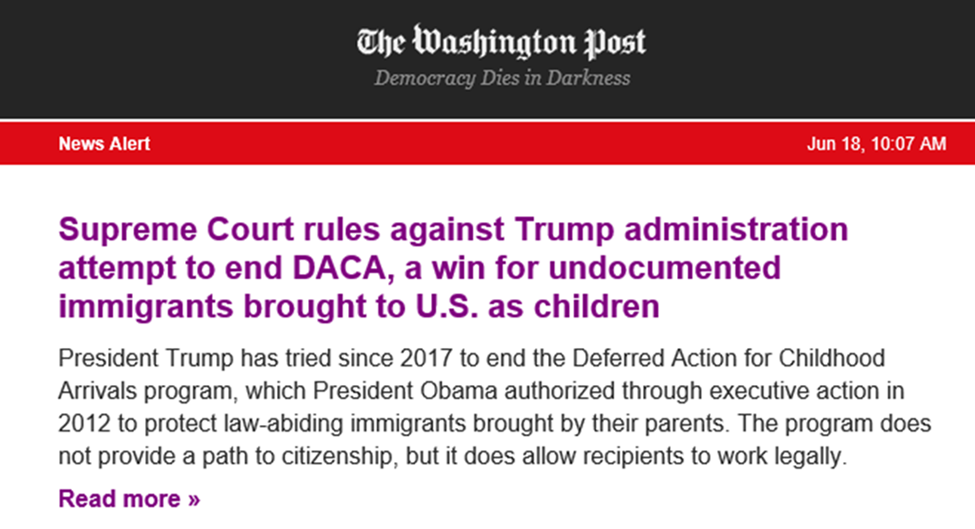 DACA - a win for undocumented immigrants brought to U.S. as children