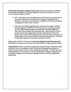 Special Curriculum Forms