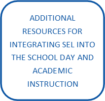 ADDITIONAL RESOURCES FOR INTEGRATING SEL INTO THE SCHOOL DAY AND ACADEMIC INSTRUCTION