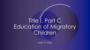 MEP Education of Migratory Children