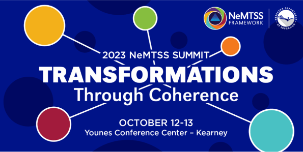 Decorative Purposes Only - Save the Date for 2023 NeMTSS Summit - All information in the photo is shared in writing below the photo