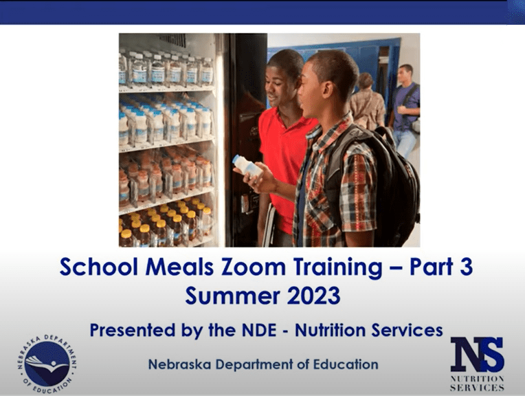 SY 23-24 School Meals Program – School Meals Training (Part 3)