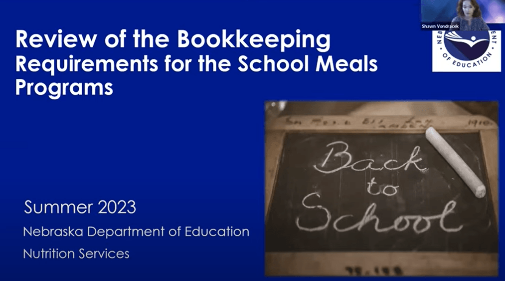 SY 23-24 School Meals Program – Bookkeeper Training (Part 1)