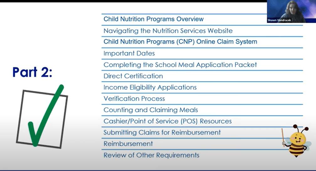 SY 23-24 School Meals Program – Bookkeeper Training (Part 2 - Section 1)