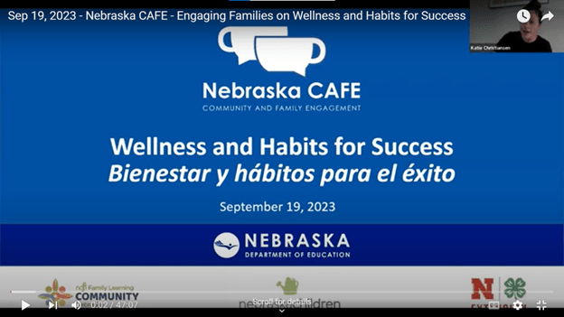 Video Recording of the Sep 19th Nebraska CAFE