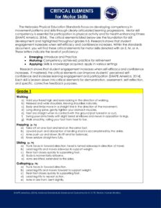 PE K-5 Critical Elements