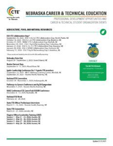 Professional Development Opportunities Flyer image. More information available at www.education.ne.gov/nce/professional-development-opportunities