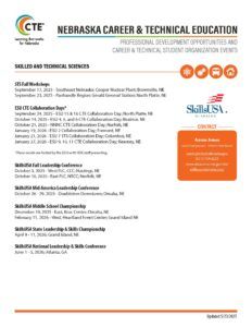 For more information visit - www.education.ne.gov/nce/professional-development-opportunities/