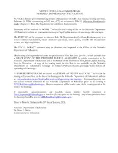 Rule 24 – Public Notice