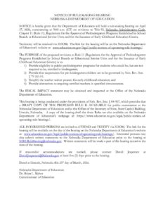 Rule 11 – 15 Public Notice