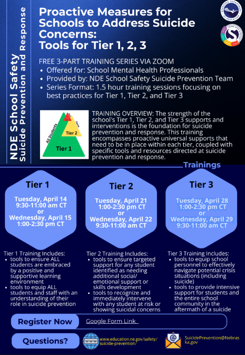 Proactive Measures for Schools to Address Suicide Concerns: Tools for Tier 1, 2, 3