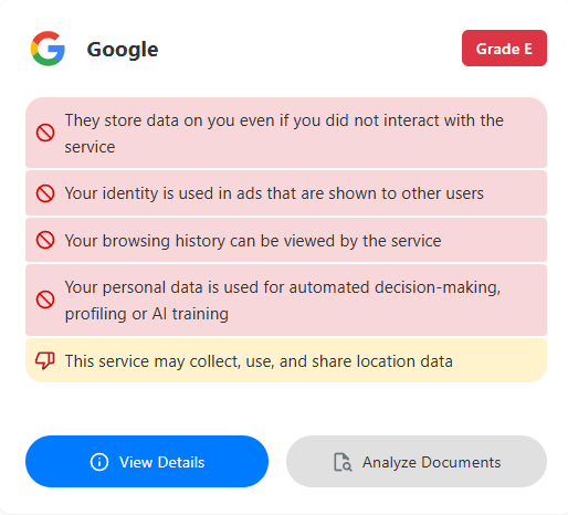 google tos