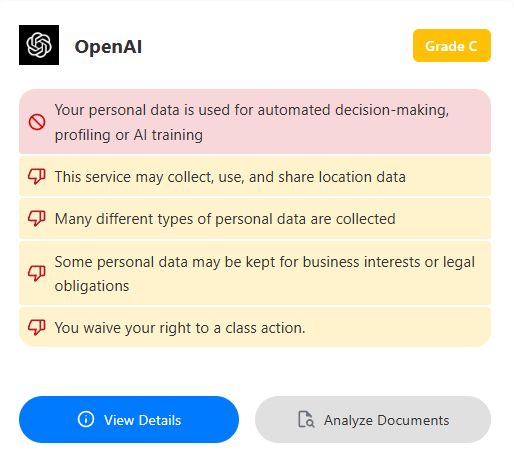 openAI TOS