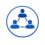 Professional Organizations icon - three people in triangle