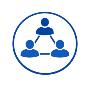 Professional Organizations icon - three people in triangle