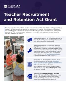 Teacher Recruitment and Retention Act Flyer