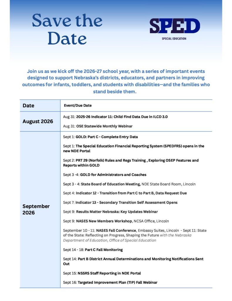 OSE Fall 2026 Important Dates & Deadlines