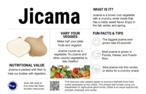 Image preview of Jicama Nutrition Education Card.